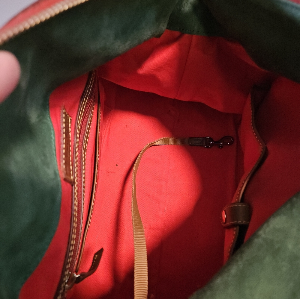 Dooney and Bourke Large chestnut florentine leather satchel with tassels - Picture 6 of 13